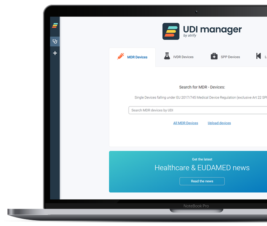 UDI manager for medical devices (MDR)